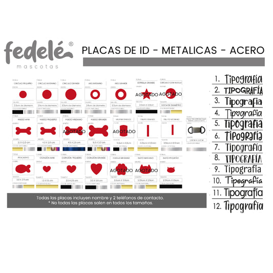 PLACAS EN ACERO BASICAS