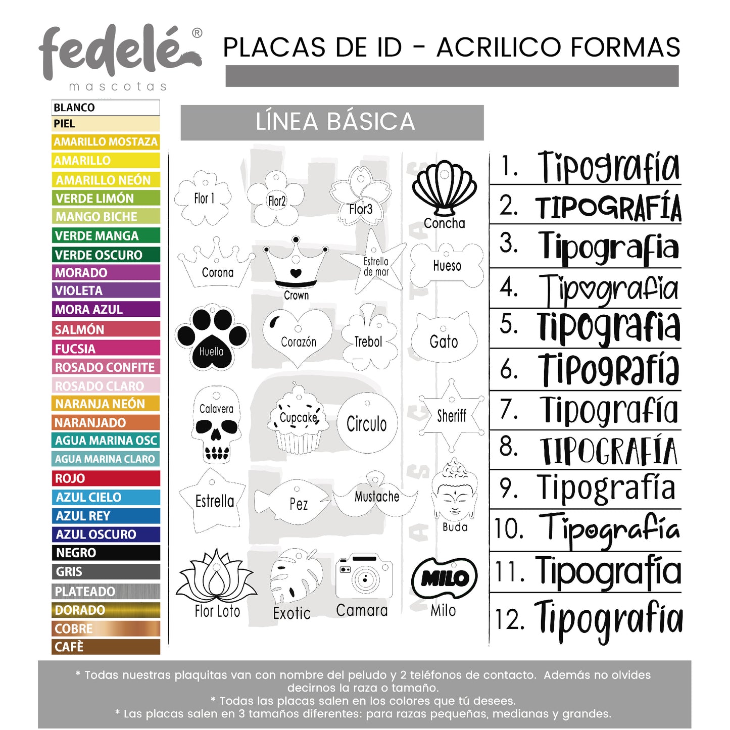 PLACAS ACRILICO BASICAS