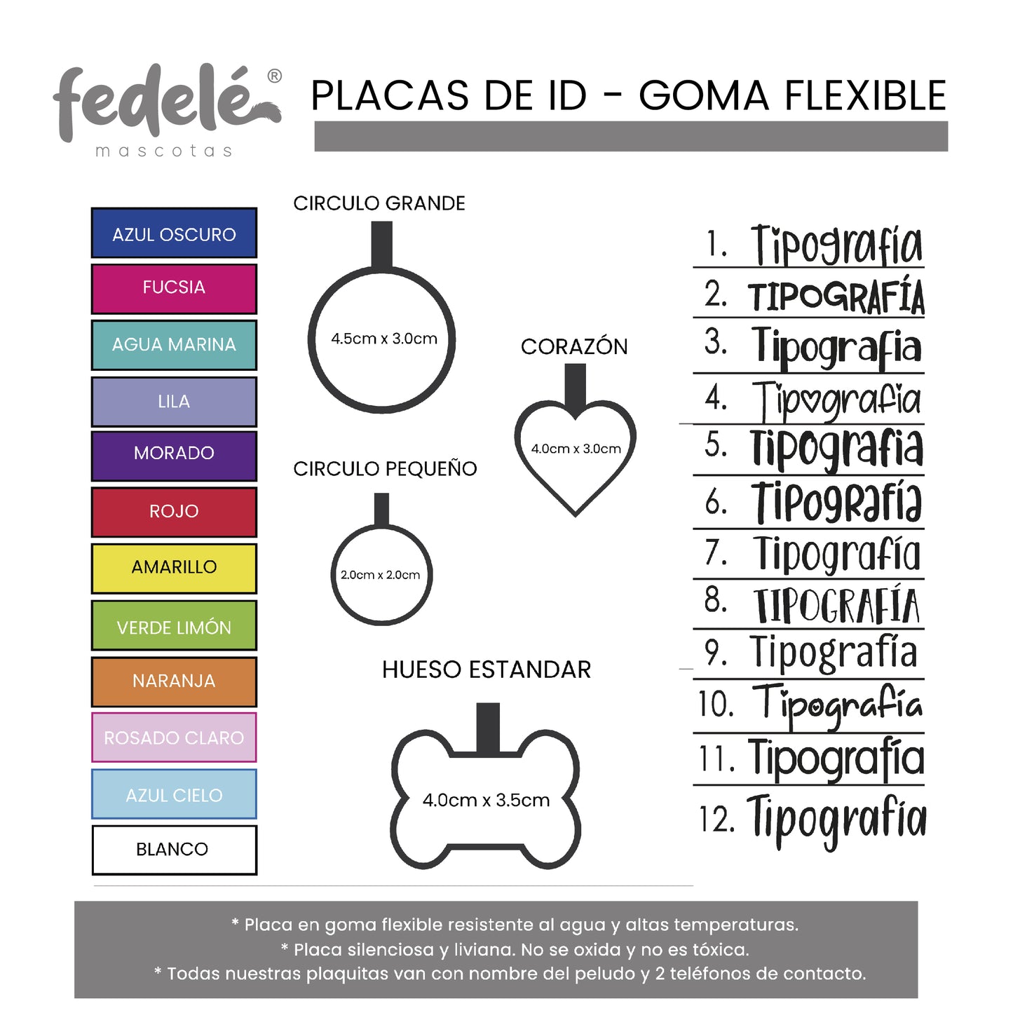 PLACAS GOMA