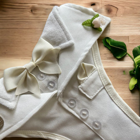 PECHERA ELEGANTE BODA MARFIL