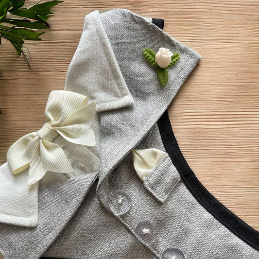 PECHERA ELEGANTE BODA PLATA