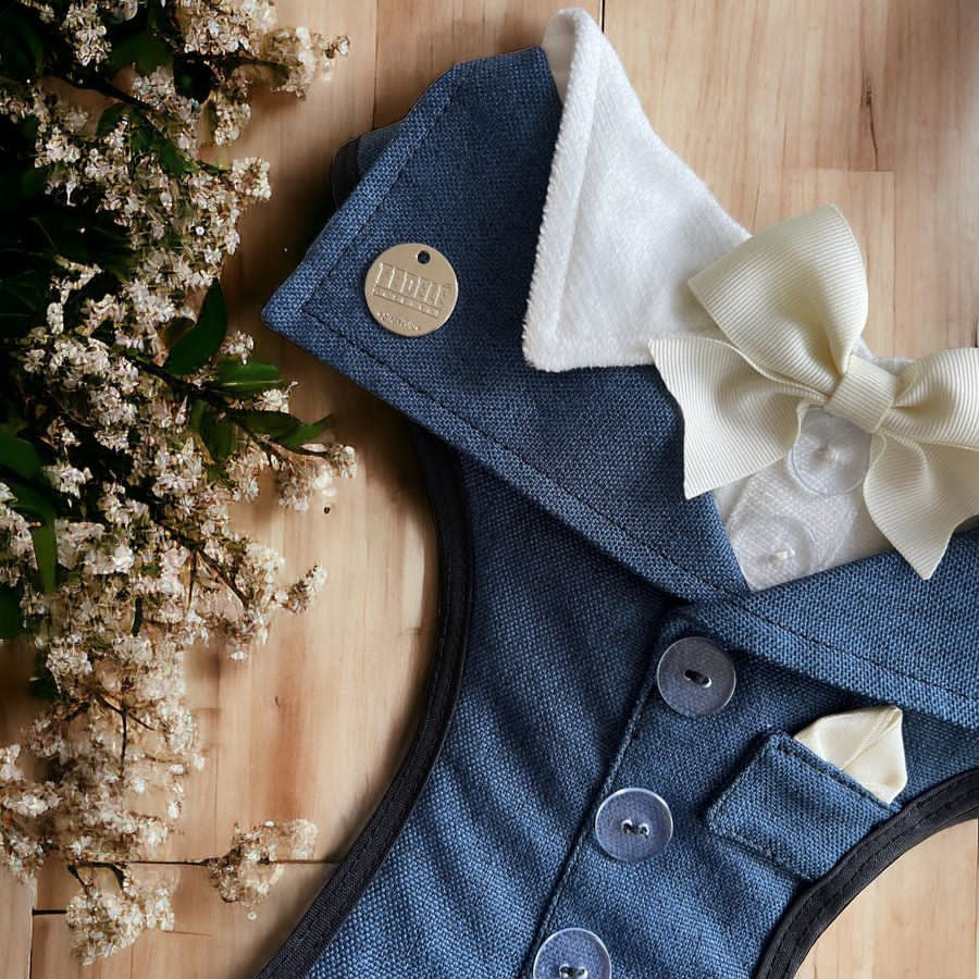 PECHERA ELEGANTE BODA INDIGO