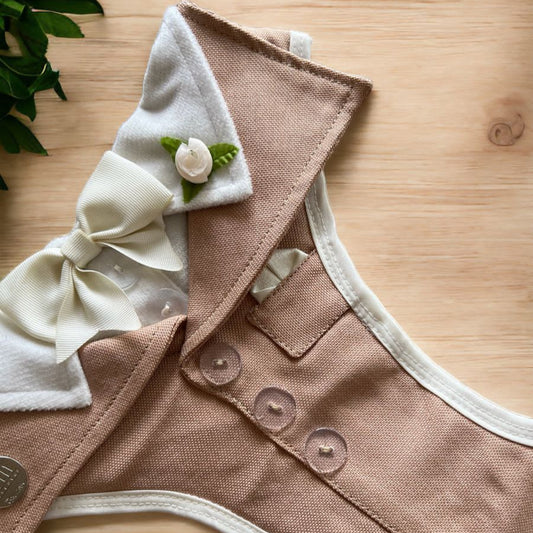 PECHERA ELEGANTE BODA BEIGE