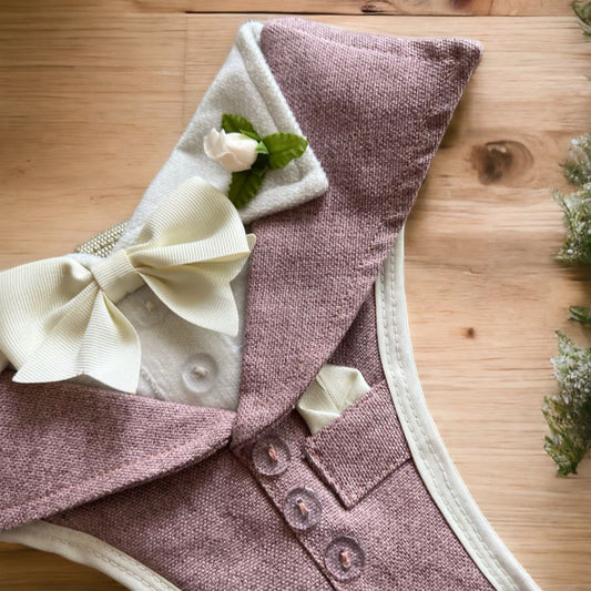 PECHERA ELEGANTE BODA ROSA