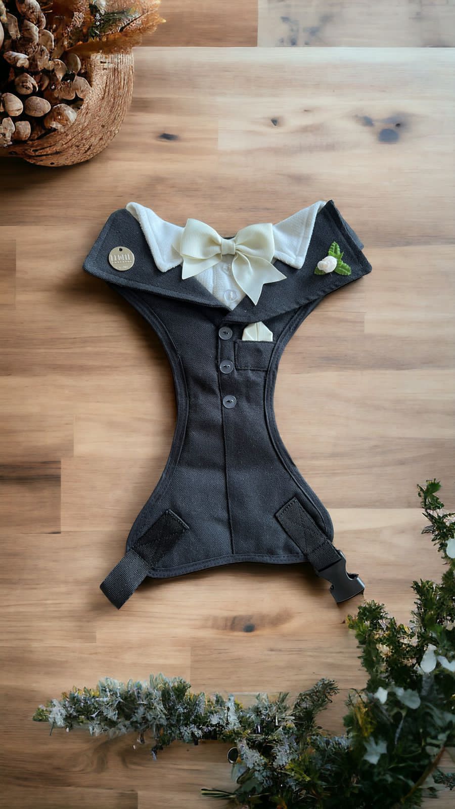 PECHERA ELEGANTE BODA NEGRA