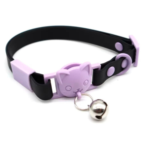 COLLAR NEGRO LILA GATO