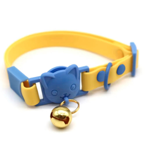 COLLAR AMARILLO CELESTE GATO