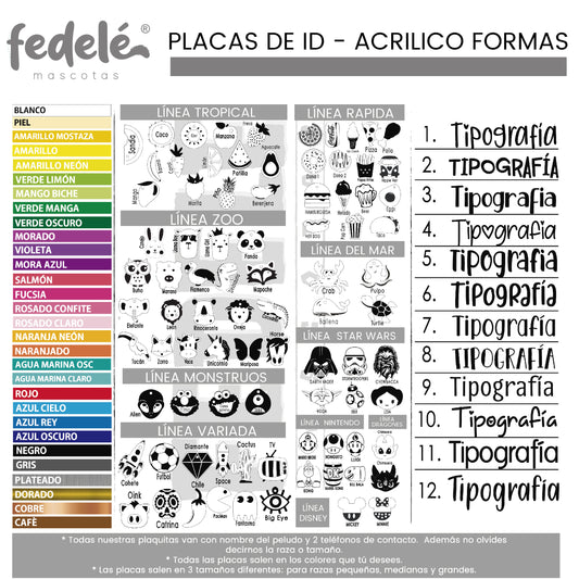 PLACAS ACRILICO VARIADAS