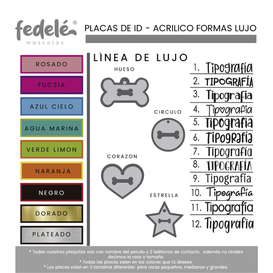 PLACAS ACRILICO LUJO