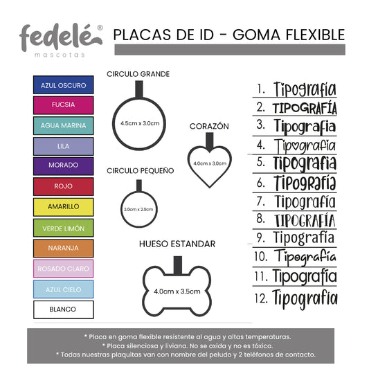 PLACAS GOMA