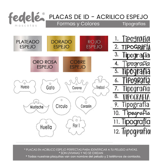 PLACAS ACRILICO ESPEJO