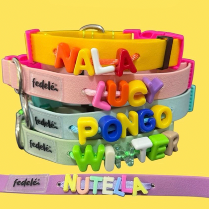 Collar en Goma Personalizado con Charms Classic