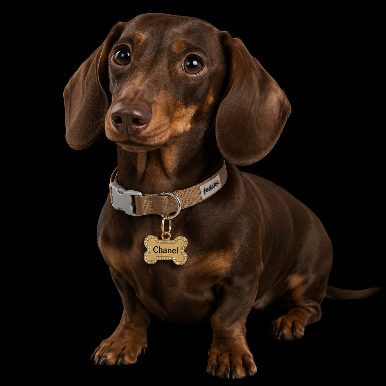 PLACA ID EN ACERO DE LUJO PARA MASCOTAS