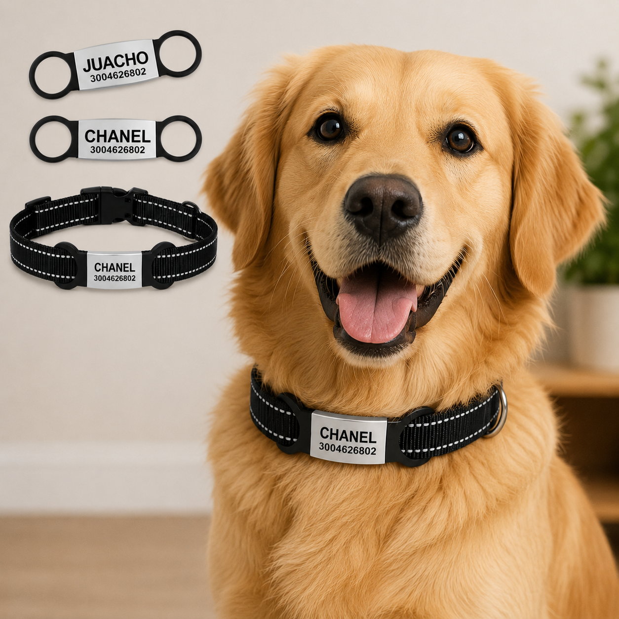 PLACA ID EN ALUMINIO PARA COLLARES DE MASCOTAS