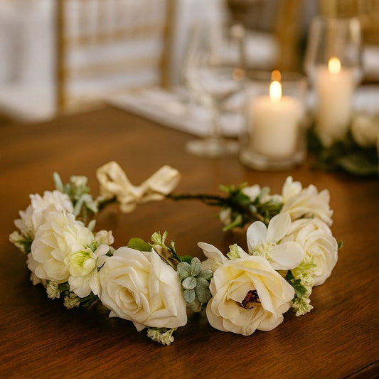CORONA FLORAL ELEGANTE BODA