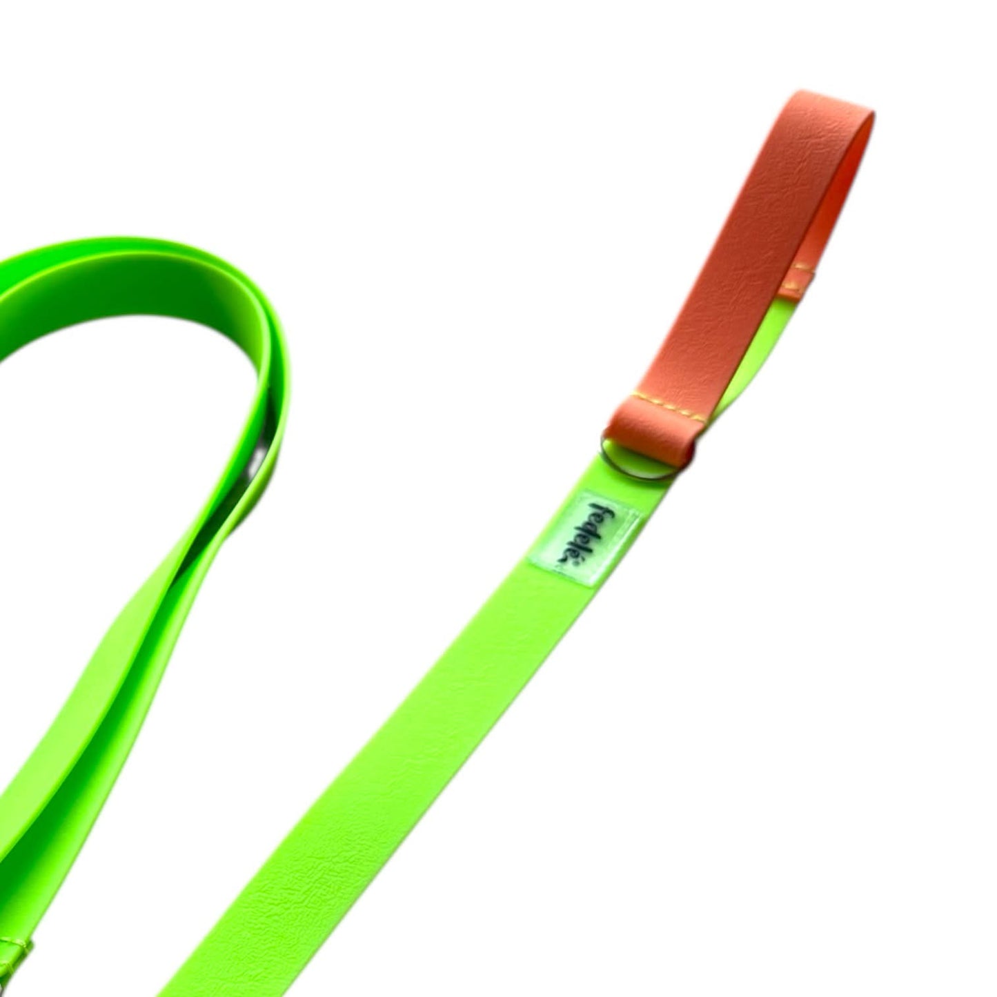 CORREA DOBLE VERDE LIMON PARA 2 MASCOTAS