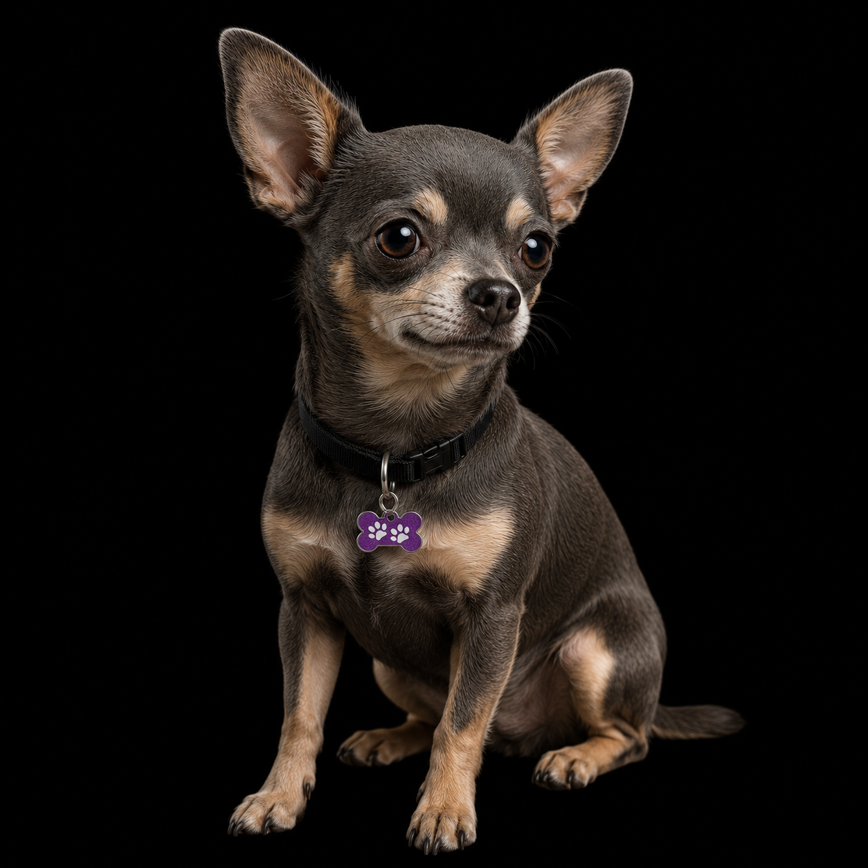 PLACA ID EN ACERO DE LUJO PARA MASCOTAS