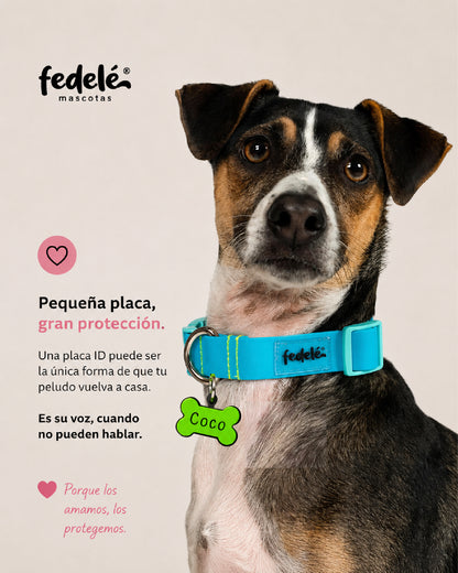 2 x 1 PLACAS ID SILICONA PARA MASCOTAS
