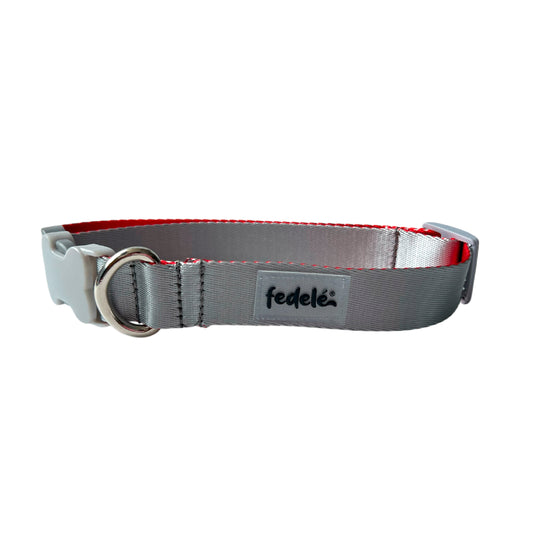 COLLAR BASIC CLASSIC GRIS - ROJO