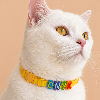 Collar en Goma Personalizado con Charms Deluxe Gato