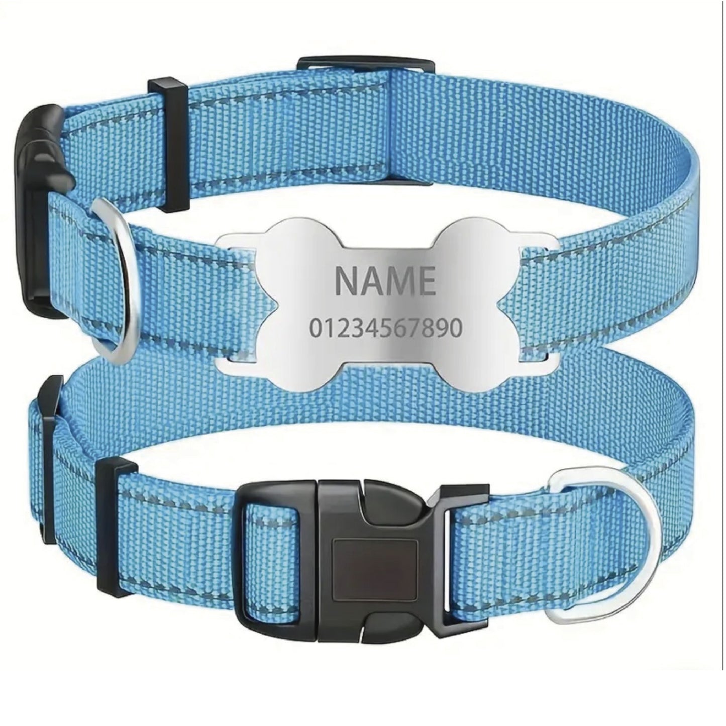 PLACA ACERO HUESO PARA COLLAR